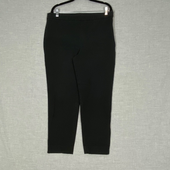 Talbots Chatham Ankle Pants Sz 16 Black Side Zipper - Picture 1 of 9